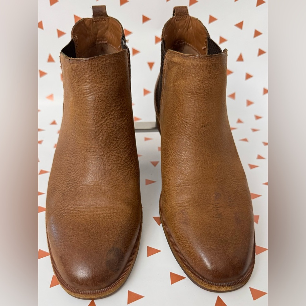 Kork-Ease Kit Chelsea Brown Leather Slip-on Ankle Boot Bootie - Sz 8 Women's